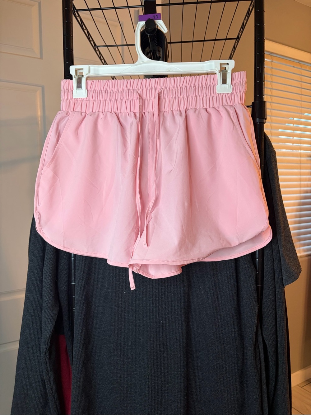 Amazon Light Pink Women's Athletic Shorts with Drawstring